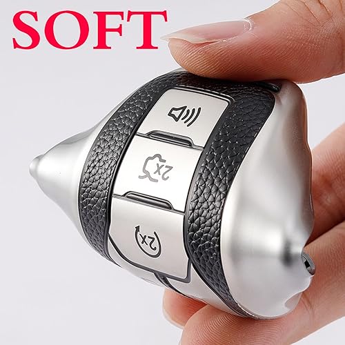 Miniatura 4 de COTIYBOK Funda para llavero Ford con llavero de cuero TPU para llave de automóvil, protección de 360 grados para Ford Mustang Fusion F150 Explorer