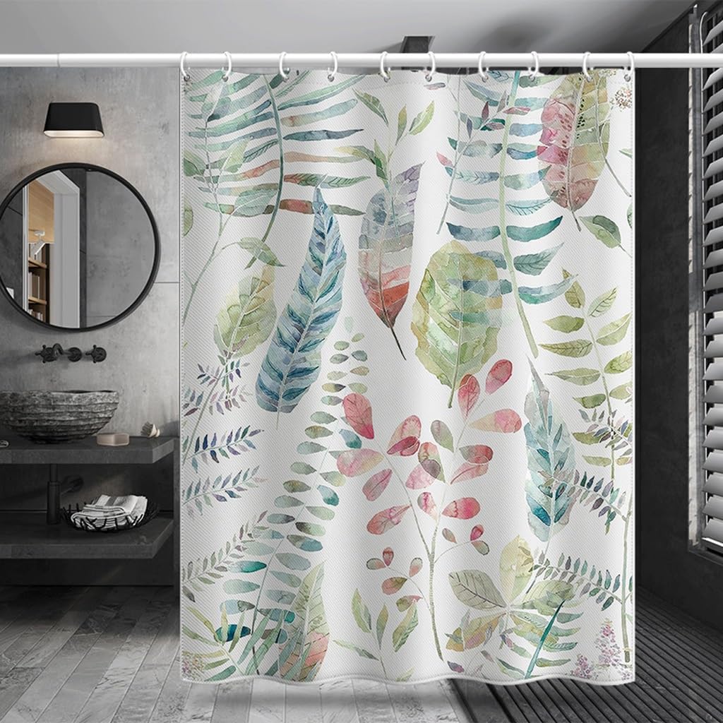 Shower Liner Shower Curtain Curtain Shower Liner Polyester Thick Partition Curtain Waterproof Bathroom Curtain Digital Printing Shower Curtain with Hook Suitable for Bathroom (Size