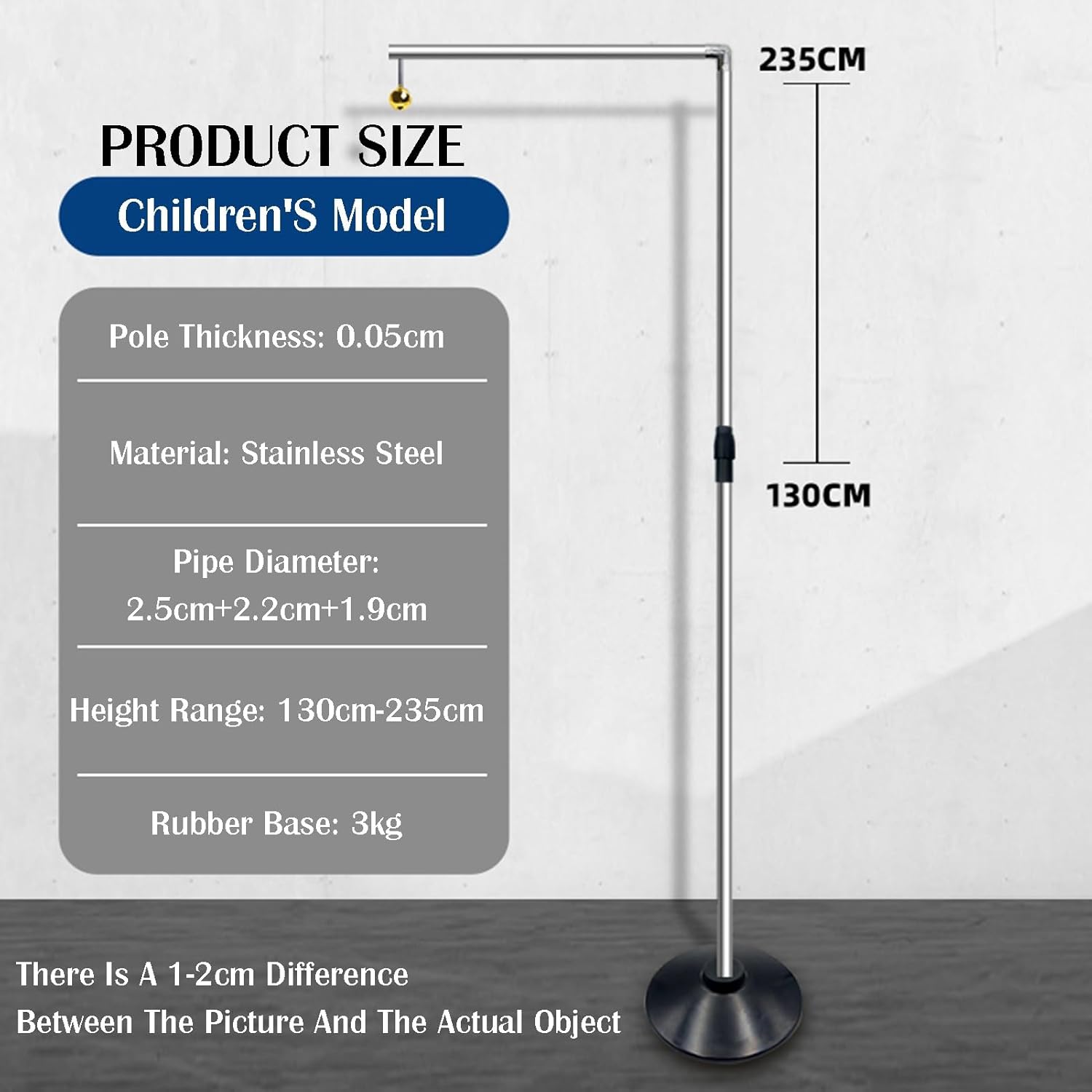 Volleyball Training Vertical Jump Tester,Stainless Steel Floor Jump Training with Stable Base,for Volleyball Basketball Jump Measurement Tools