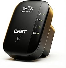 WLAN Verstärker mit LAN Anschluss, WiFi Verstärker für bis zu 3650 sq.ft & 35 Geräte, WiFi Extender kompatibel mit Allen WLAN Routern, WLAN Repeater Einfache Einrichtung, Schwarz