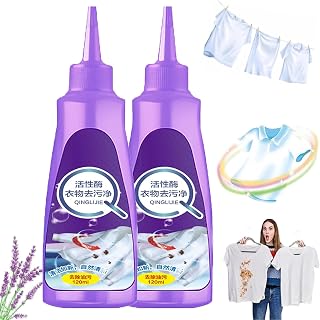 2023 Ecomize Stain Remover, Active Enzyme Laundry Stain Remover, Enzyme Laundry Stain Remover, Garment Stubborn Stain Cleaner Oil Remover, Stain Remover for Dirty Clothes (2 PCS)