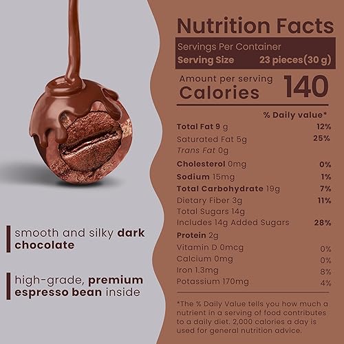 Miniatura 10 de Nutic Granos gourmet de café expreso cubiertos de chocolate negro, 1 libra, caramelo de chocolate a granel, granos de café de chocolate negro