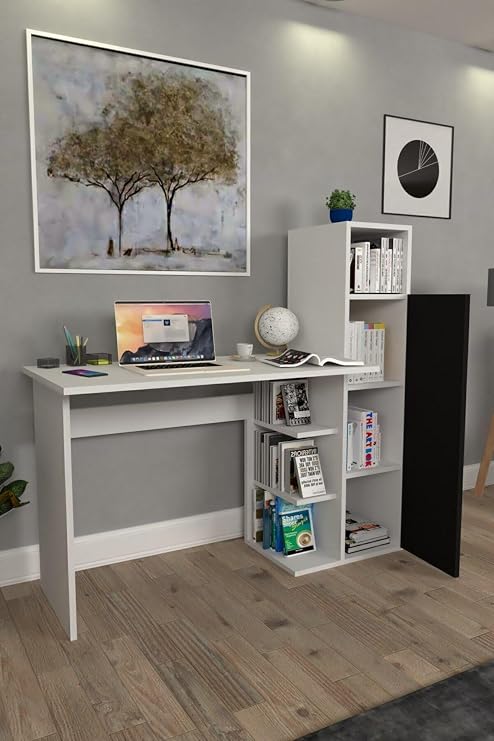 Moonlife Diamond Dolaplı Çalışma Masası Siyah
