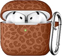 Vista 34 de Funda con Grabado de Leopardo para Estuche de AirPods 4 2024, Funda Protectora de Silicona Suave Compatible con Estuche de Apple AirPods de 4ª
