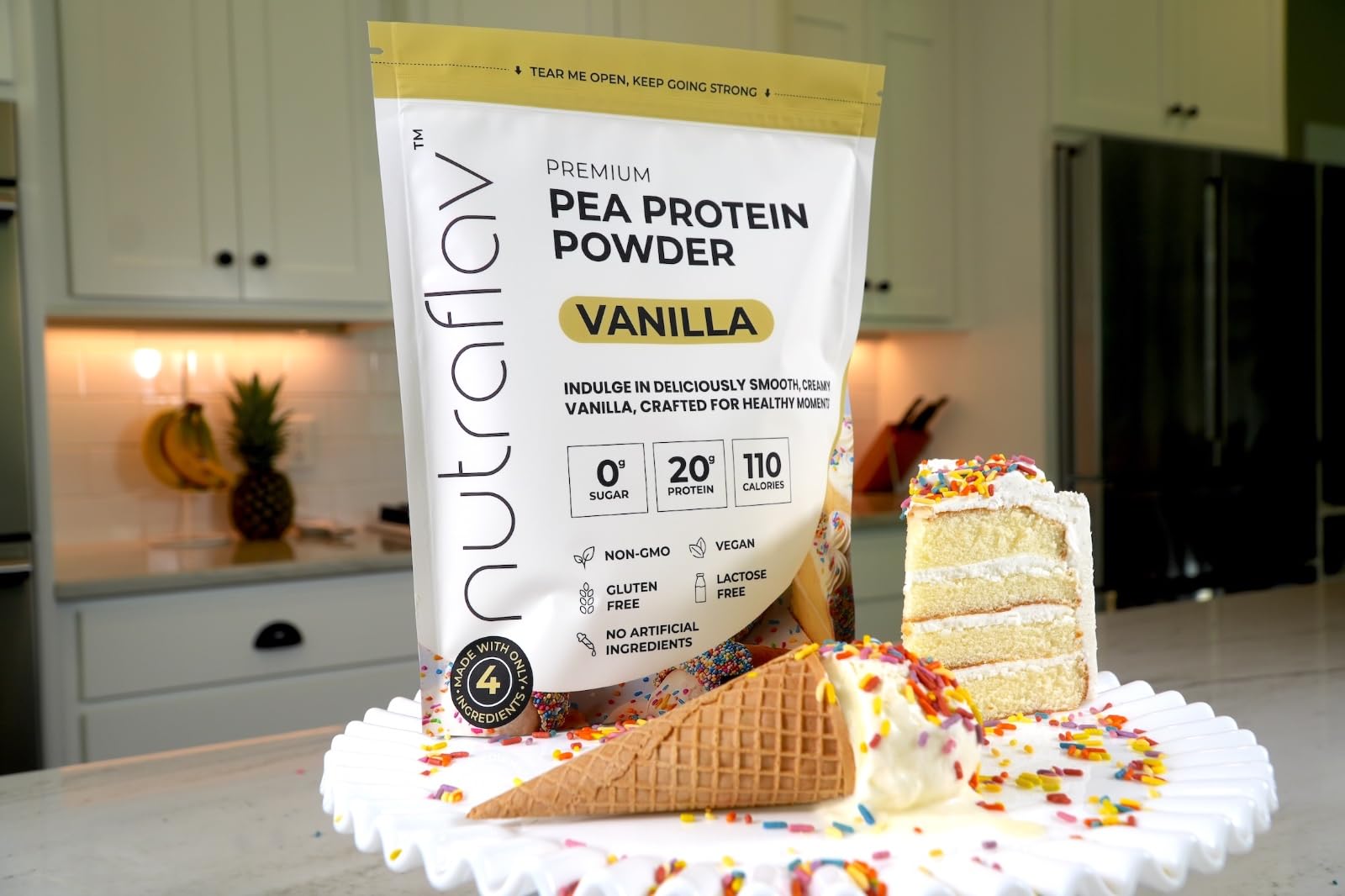 Vanilla Vegan Pea Protein Powder, Plant Based, Lactose-Free, 20 Servings — Amazon image 8