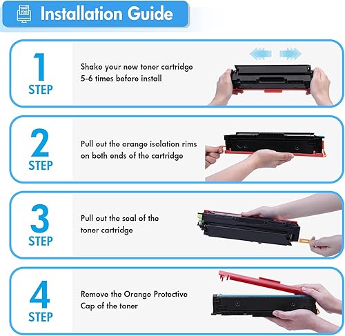 Miniatura 8 de TRUE IMAGE Cartucho de tóner de repuesto compatible para HP 410X 410A CF410X CF411X CF412X CF413X para usar con tinta de tóner Color Laserjet Pro