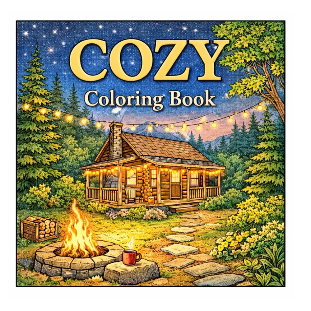 Cozy Coloring Book: by Coloring Girly