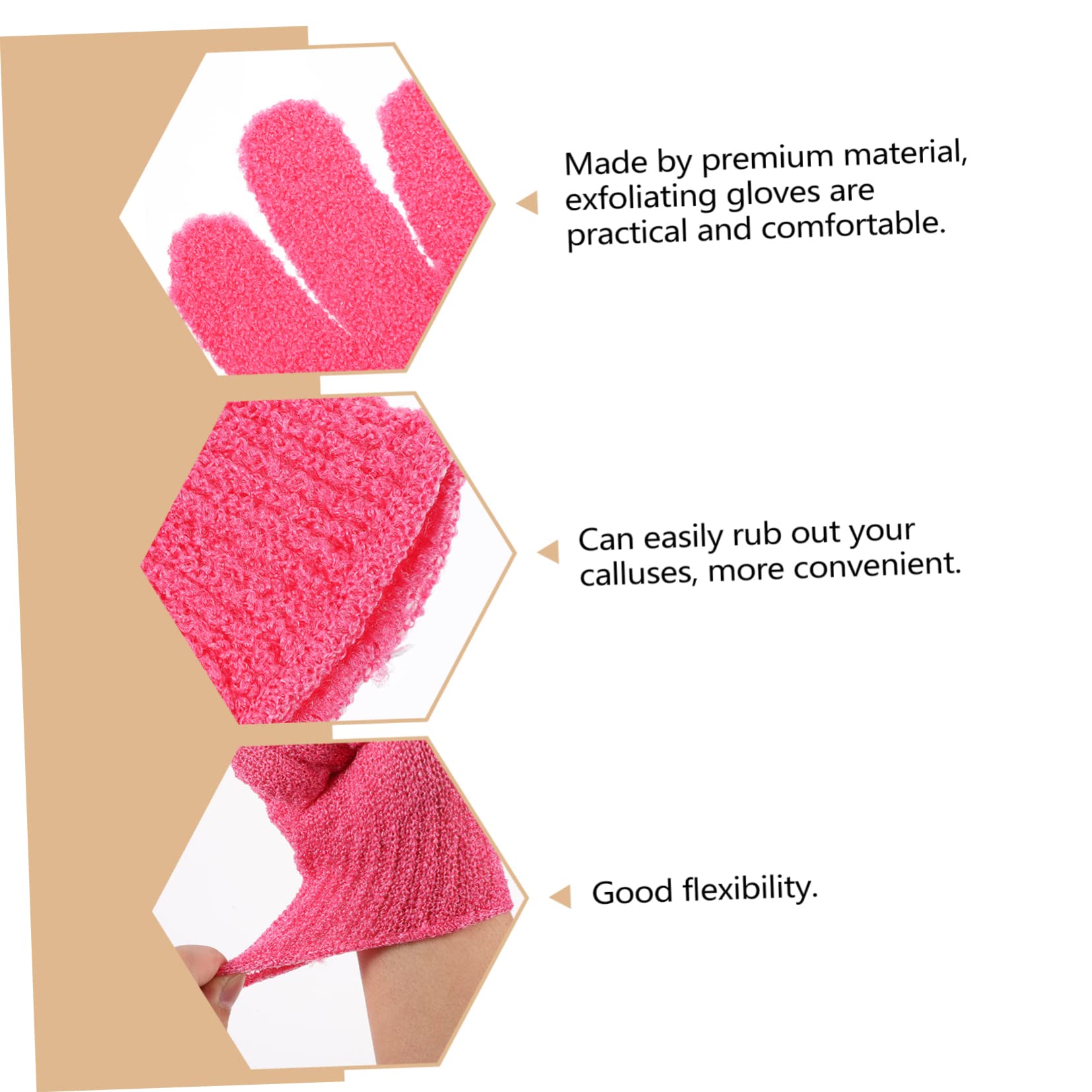 minkissy 32 guantes de baño de cinco dedos, guantes de baño, de masaje, depurador de para accesorios de limpieza corporal, exfoliantes corporales, toallas de, toalla de