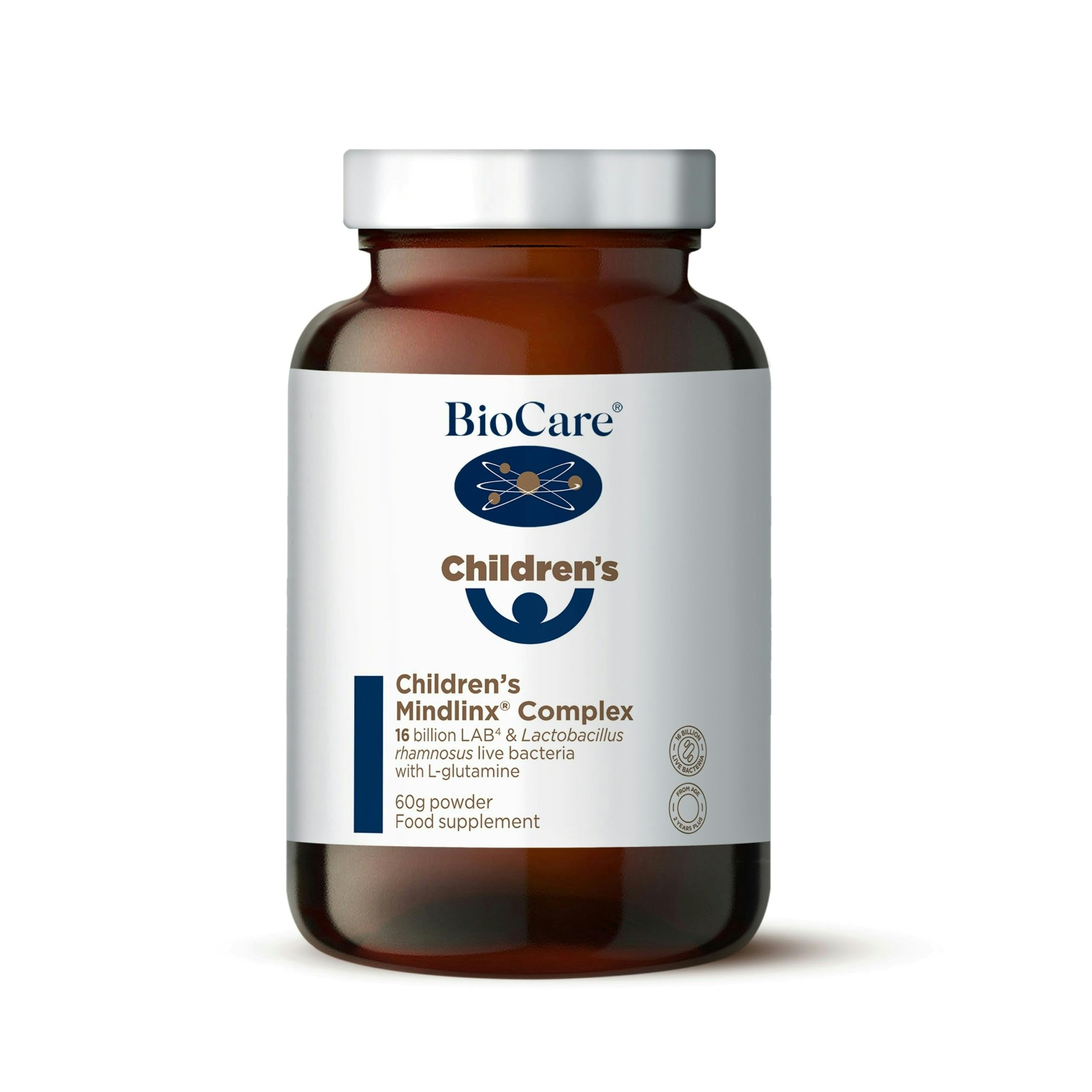 Children's Mindlinx Complex | 16 Billion LAB4 & Lactobacillus Rhamnosus Live Bacteria, with L-glutamine | Great Tasting Apricot Flavour | Vegan Friendly - 60g Powder