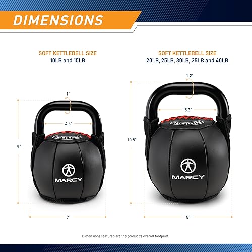 Miniatura 2 de Marcy Pesa rusa suave de entrenamiento de fuerza con mango para levantamiento de pesas, acondicionamiento, fuerza y entrenamiento de núcleo, 10