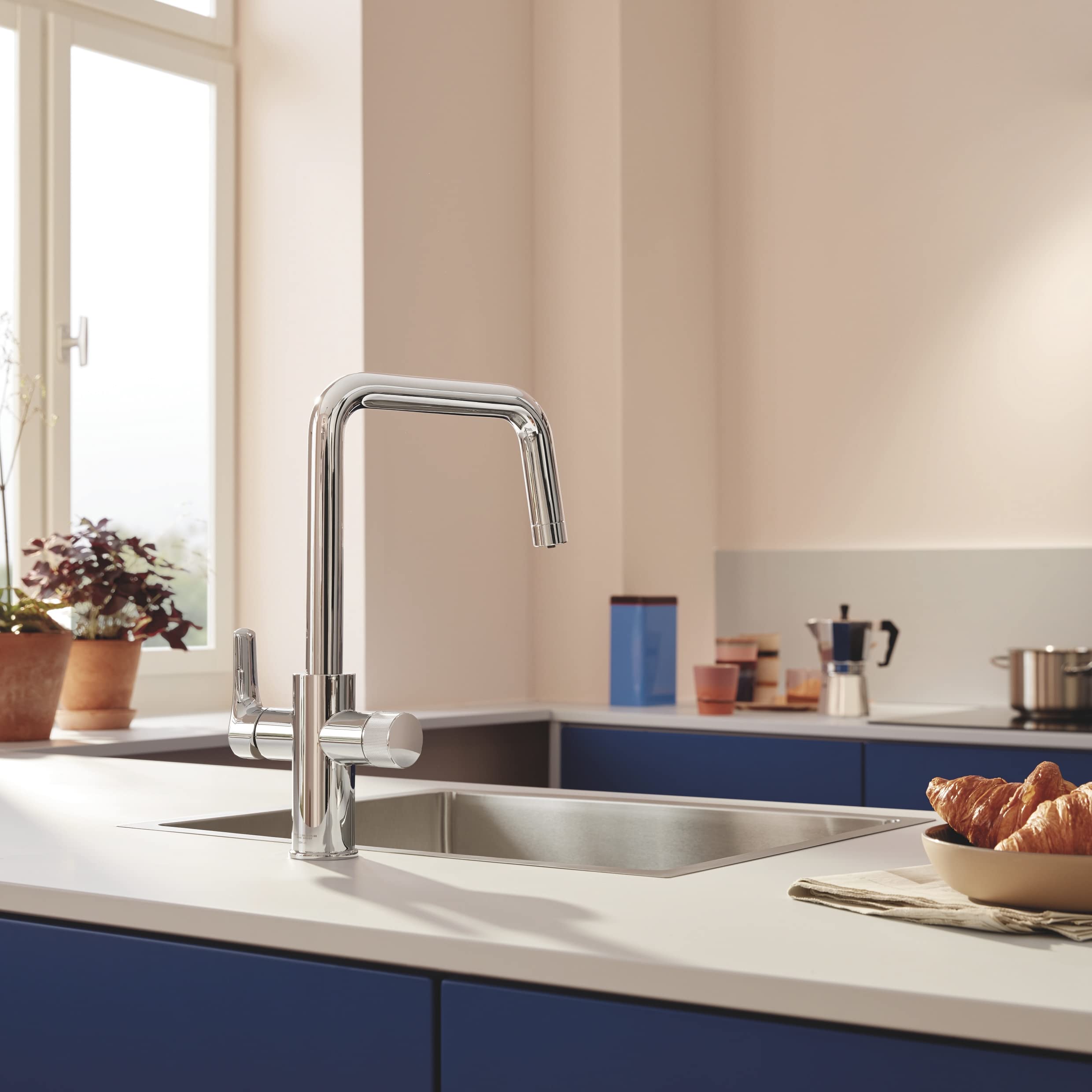 GROHE BLUE Pure Start zestaw startowy z filtrem z węglem aktywnym, system filtracji wody, chrom, 30596000