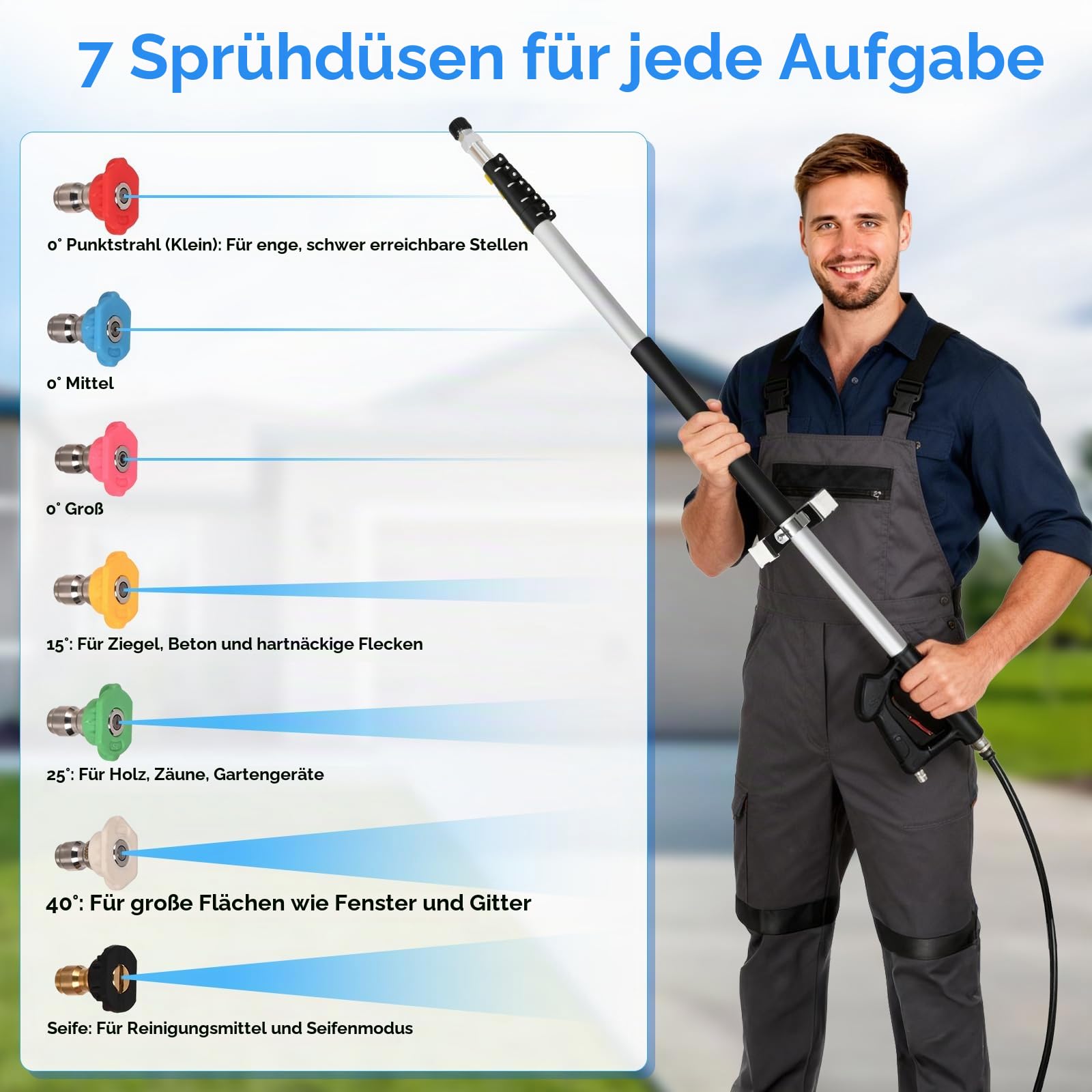 Teleskopstab für Hochdruckreiniger 730cm