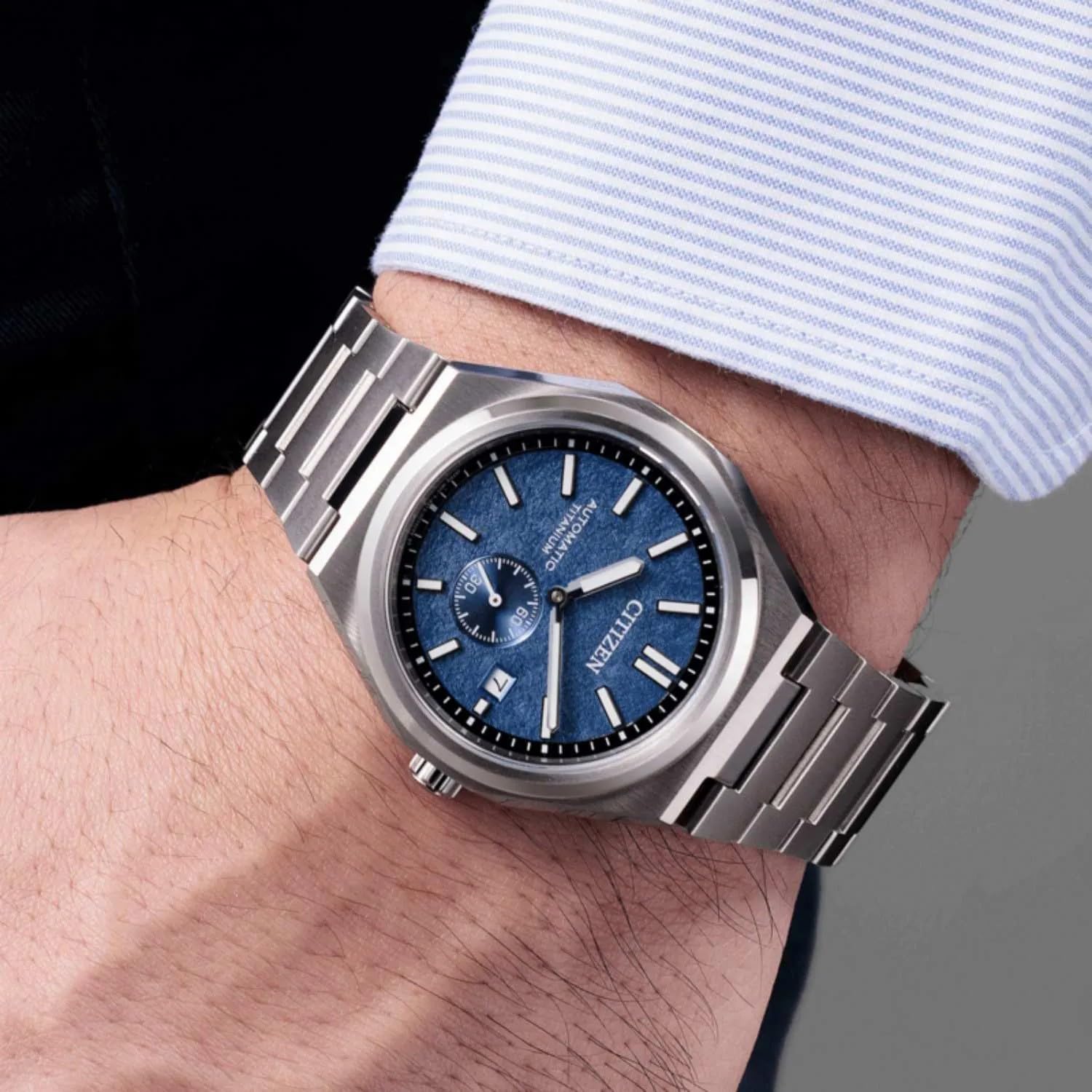 Citizen NK5020 Herren-Automatik-Uhr Zenshin 60 Super Titanium mit Titan Gliederband und Saphirglas