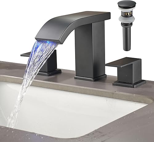 Grifo de temperatura de un solo agujero para baño con dispositivo automático de generación de energía hidroeléctrica incorporado, pantalla de