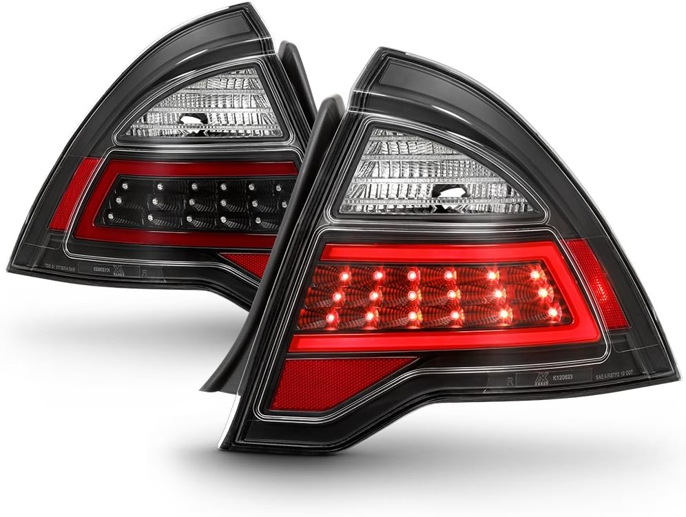 ACANII - For Black 2010 2011 2012 Ford Fusion LED Light Tube Tail Lights Brake Lamps Driver + Passenger