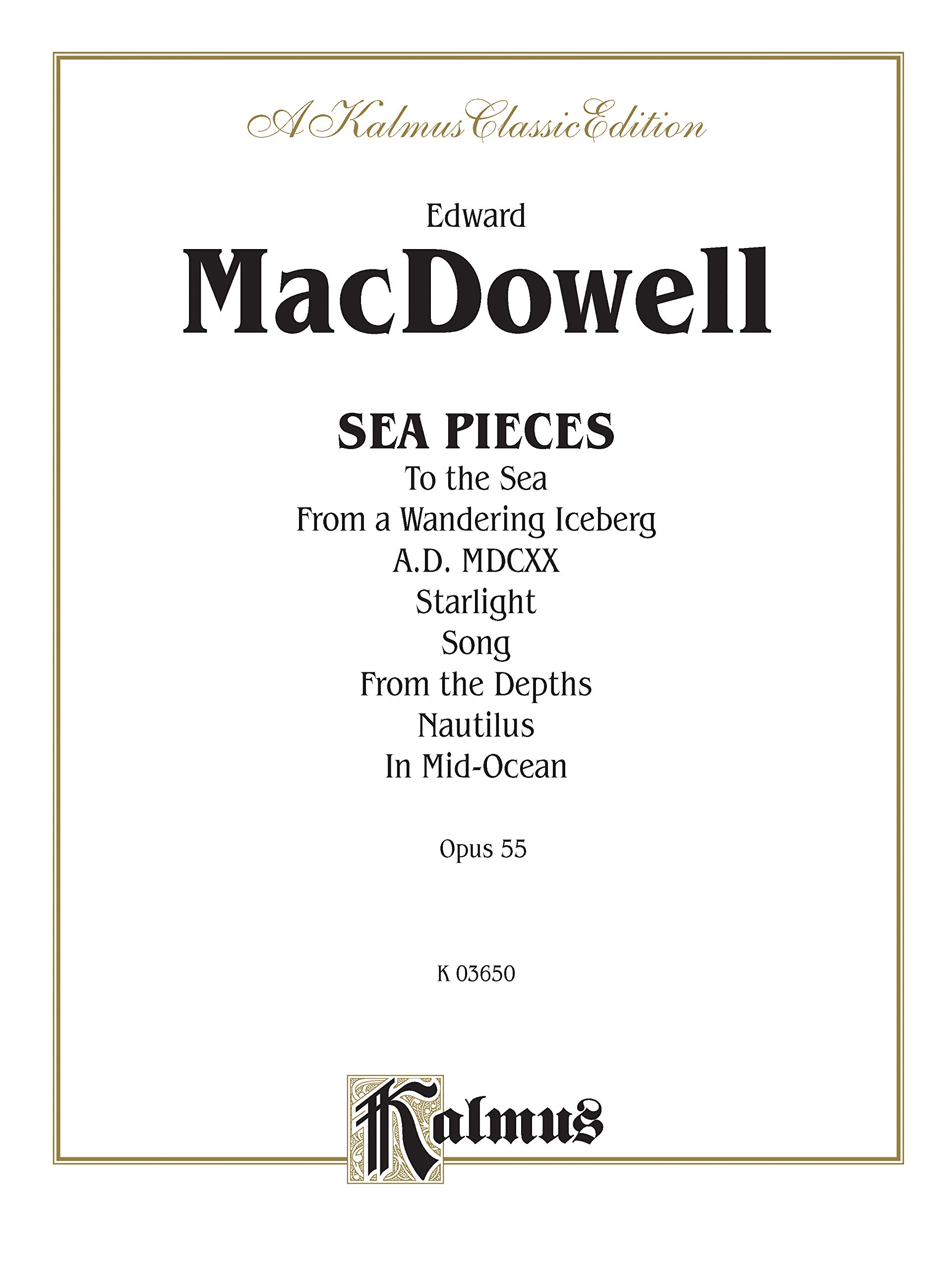 Sea Pieces, Op. 55 Partitions de piano pour maîtriser les nuances romantiques