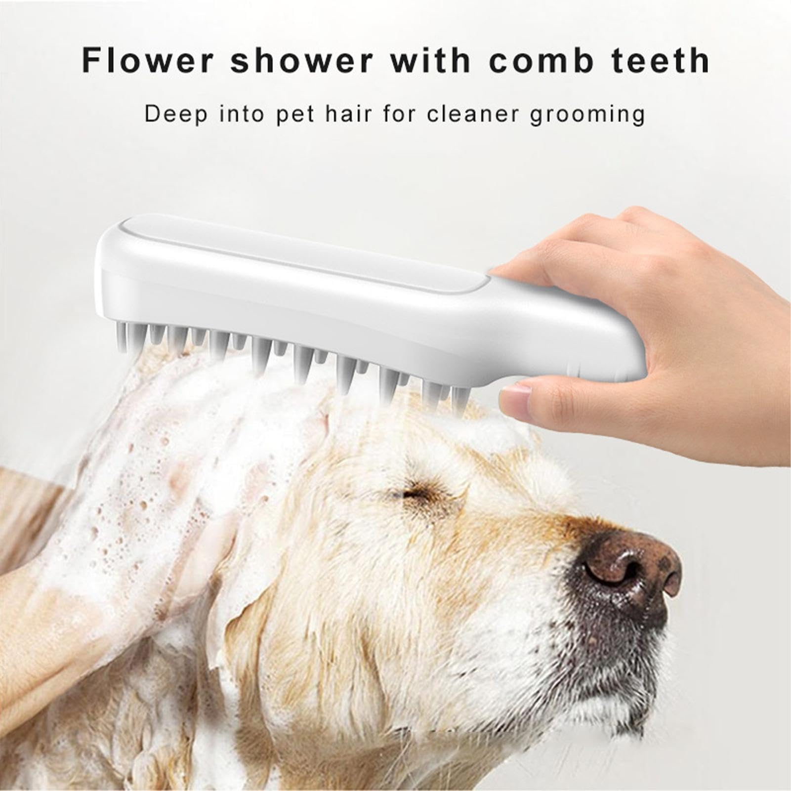 Soffione doccia portatile per animali domestici, accessorio doccia per cani | Soffione doccia massaggiante con spruzzatore da bagno per cani | Soffione per animali domestici per pettinare e