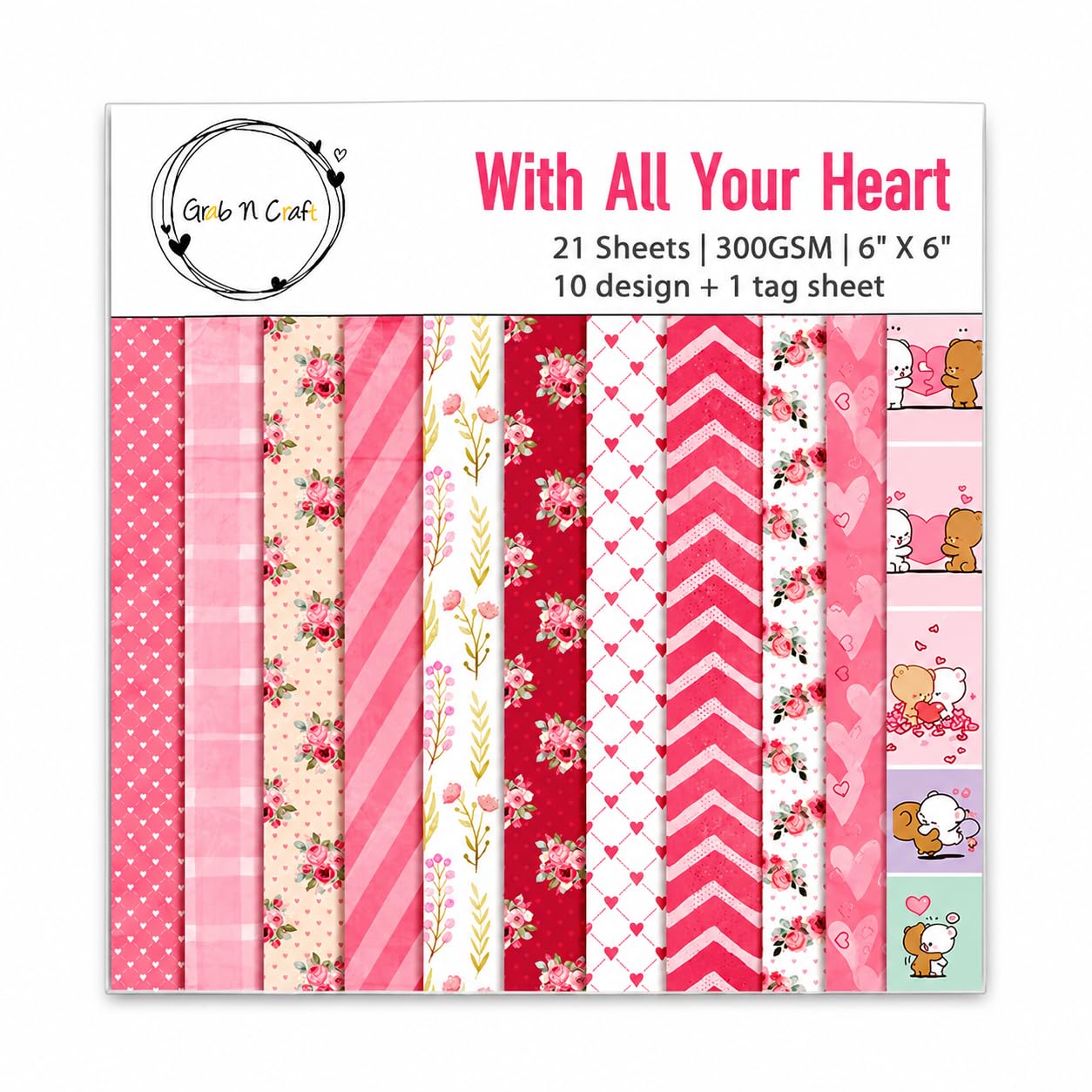 Scrapbook Paper Pack - 21 Sheets, 6x6 Inch -19 Scrapbook Paper Pack - 21 Sheets, 6x6 Inch -19