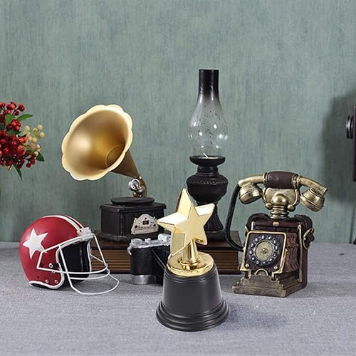 Miniatura 6 de Toyvian Paquete de 6 premios de mini trofeos de estrellas a granel (4.6 pulgadas), trofeos de estrellas doradas de plástico para recuerdos de fiesta