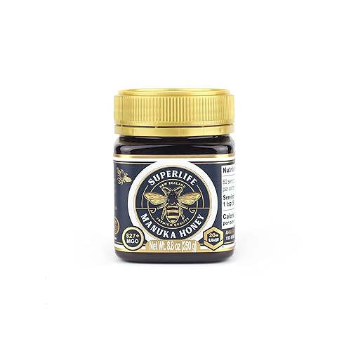 SuperLife Miel de Manuka MGO 829+ (UMF 20+) Miel monofloral 100% cruda, pura y sin pasteurizar de Nueva Zelanda (8.82 oz)