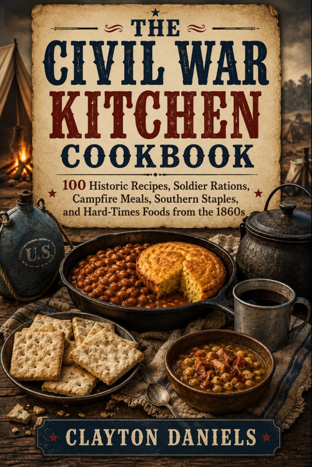 The Civil War Kitchen Cookbook: 100 Historic Recipes, Soldier Rations, Campfire Meals, Southern Staples, and Hard-Times Foods from the 1860s (Into the Past Cookbook Series)