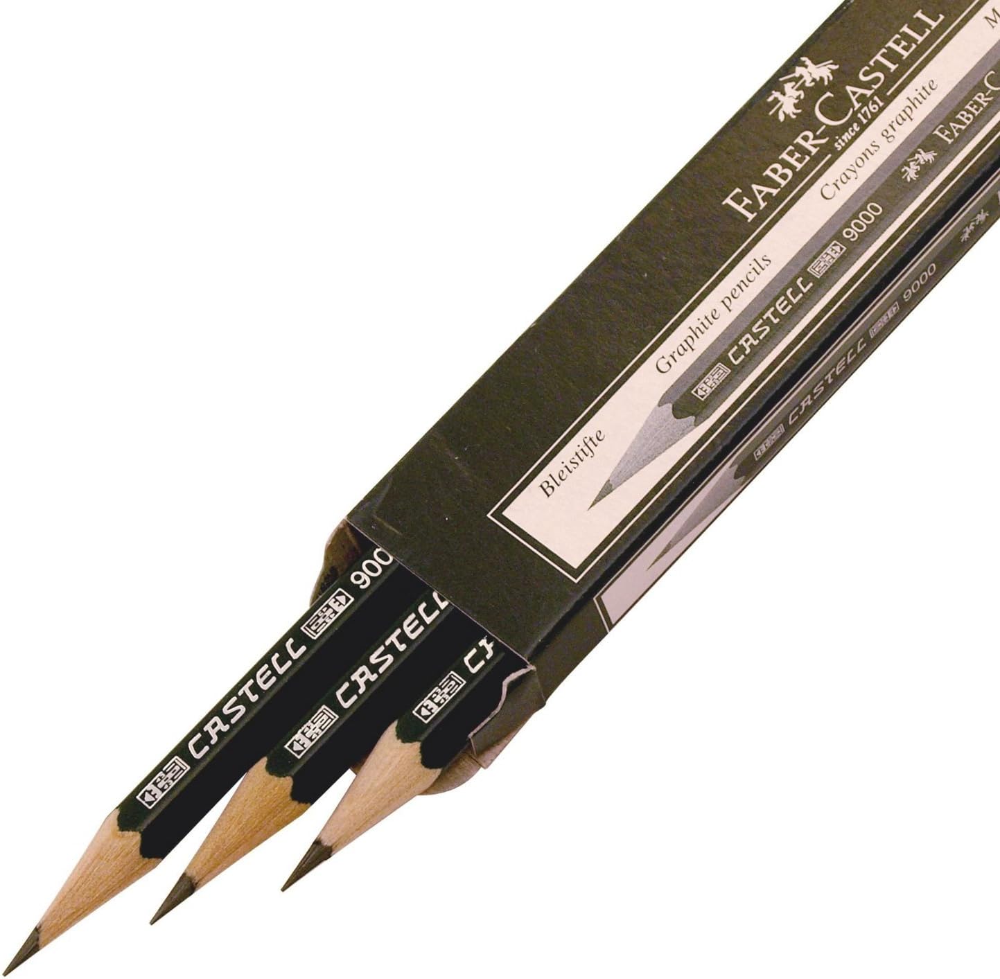 Faber Castell 119038 Castel 9000 Pencil, Perfect Pencil Spare Pencil, Pack of 3