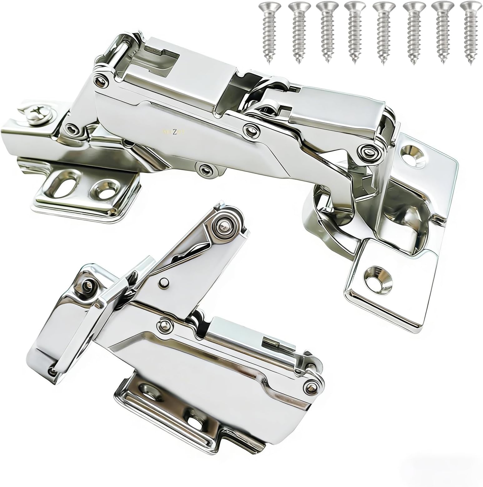 2 pieces/180 Degree Softs Closed Cabinets Hinges (Full Coverage)/180 ° Cabinet Door Hinges/Hidden Frameless YUEZIYE Kitchen cabinets/Wardrobe Folding/（Undamped Hinge）