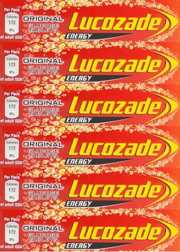 Lucozade Energy Original Glucose Tablets 47g x 6 Packs Amazon.co.uk