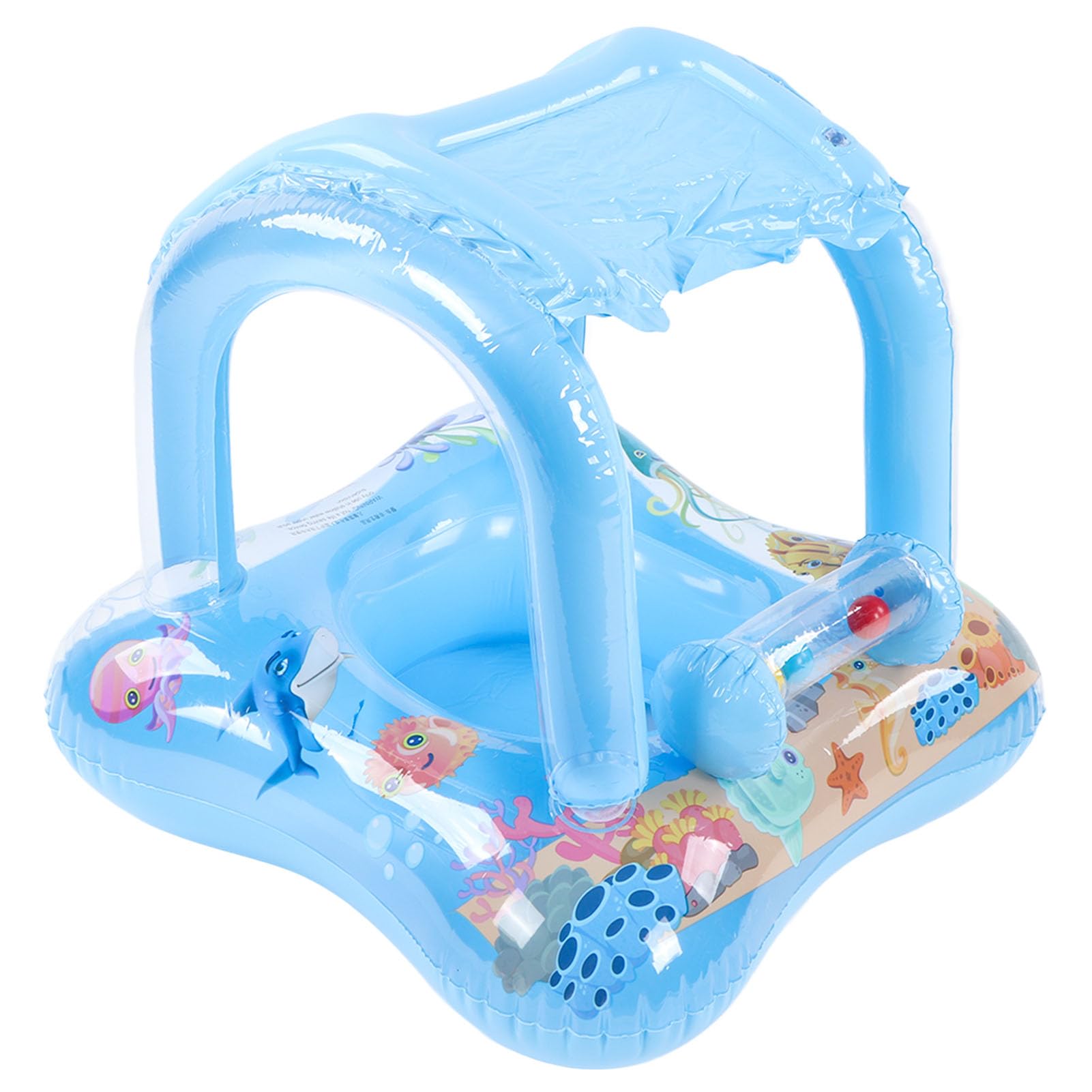 Flotador Para Bebé Con Sombrilla ACTOYS – Anillo Inflable De 53 Cm Con 4 Cámaras De Aire – Ideal Para Niños De 3 A 48 Meses En Piscina, Playa O Jardín