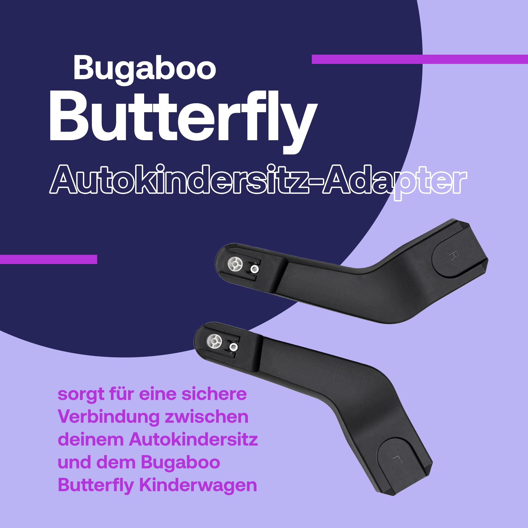 Bugaboo Butterfly Autokindersitz-Adapter für Kinderwagen, Click-und-Go System