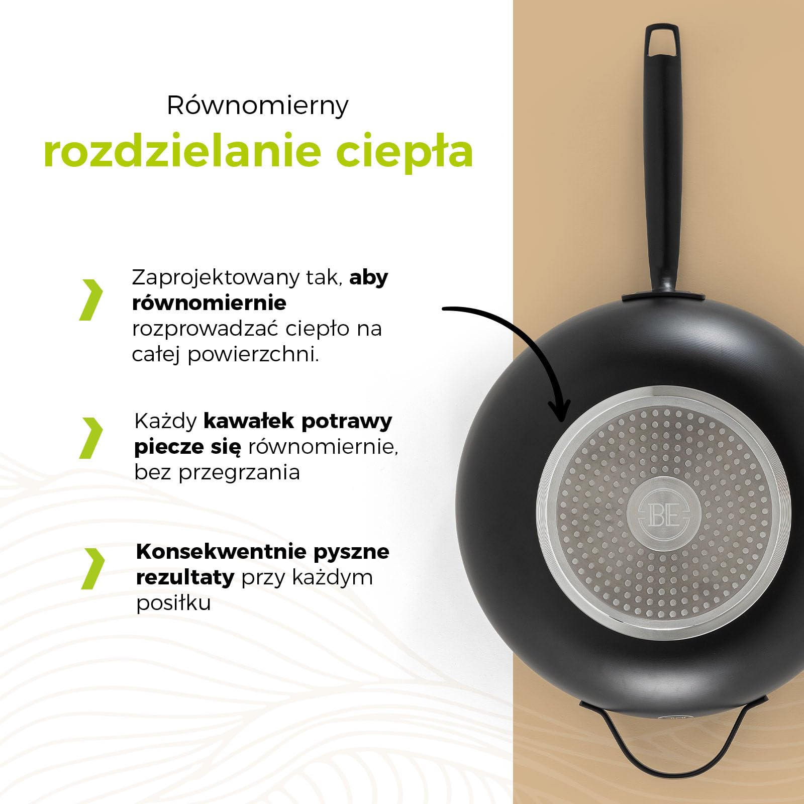 BE Living patelnia do gotowania z pokrywką - Ø 30 cm - bez PFAS ceramiczna patelnia indukcyjna - odpowiednia do wszystkich rodzajów kuchenek - czarna