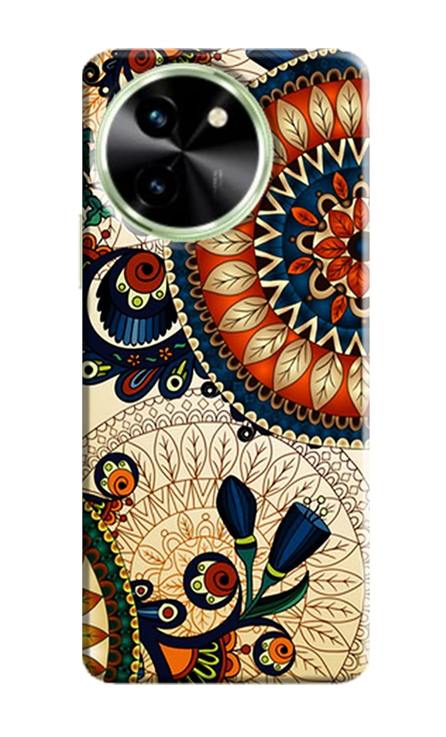 Printed Hard Back Case Cover for Vivo T3X 5G Back Cover (Rangoli) -170325(FE)