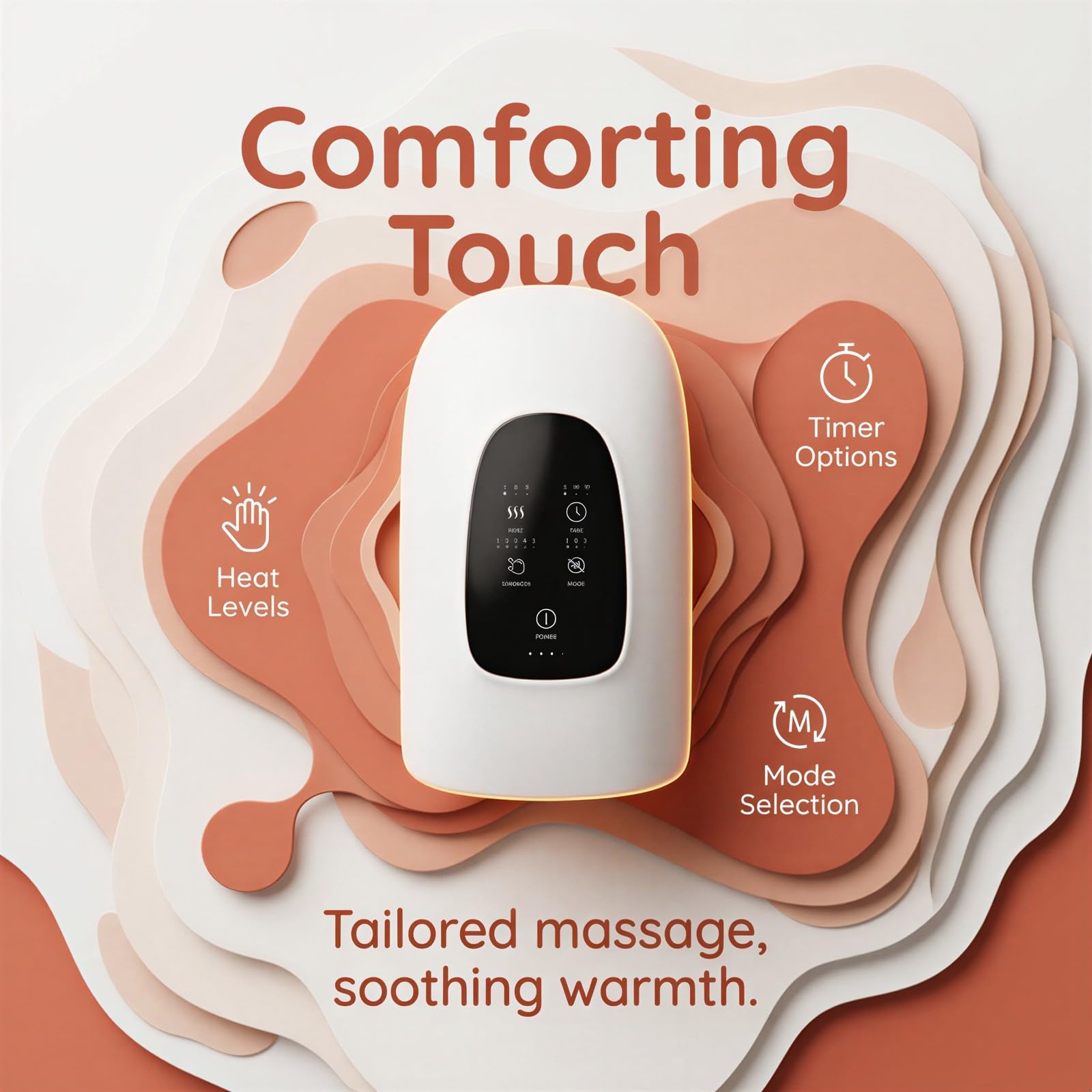 Handmassagegerät mit Wärme und Kompression, elektrisches Handmassagegerät bei Steifheit und Beschwerden, 5 Modi, 3 Intensitäten, für Muskelkomfort, wiederaufladbar, kabellos, Geschenk