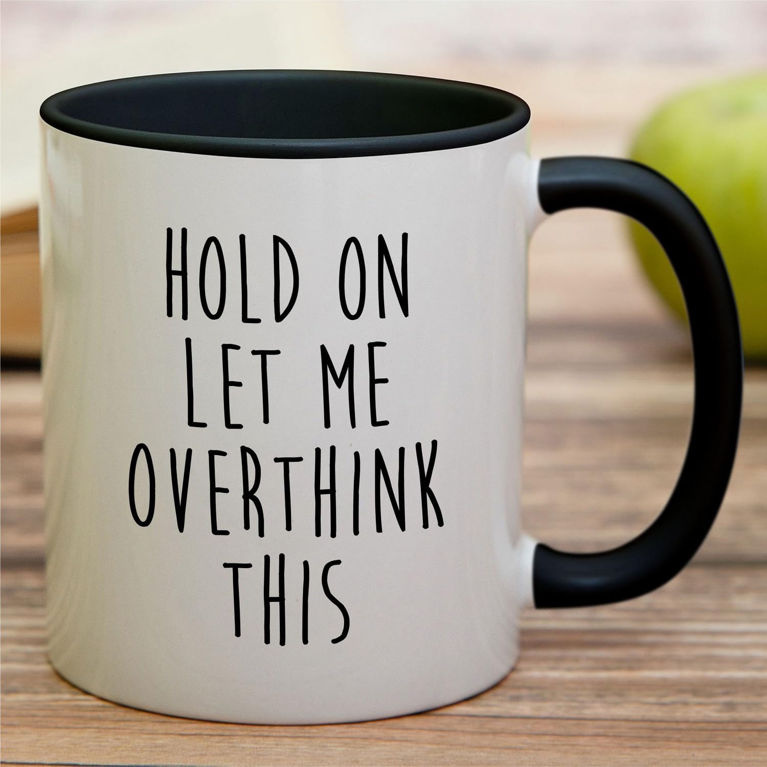 Retreez Funny Mug - Hold On Let Me Overthink This Introvert 11 Oz Ceramic Coffee Mugs - Funny, Sarcasm, Sarcastic, Inspirational, Office Work birthday gifts - White Mug with Black Handle and Inner - Image 3