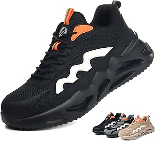 Sicherheitsschuhe Herren Arbeitsschuhe Damen Leicht Sportliche Schutzschuhe Atmungsaktiv rutschfest mit Stahlkappe EU 37-46