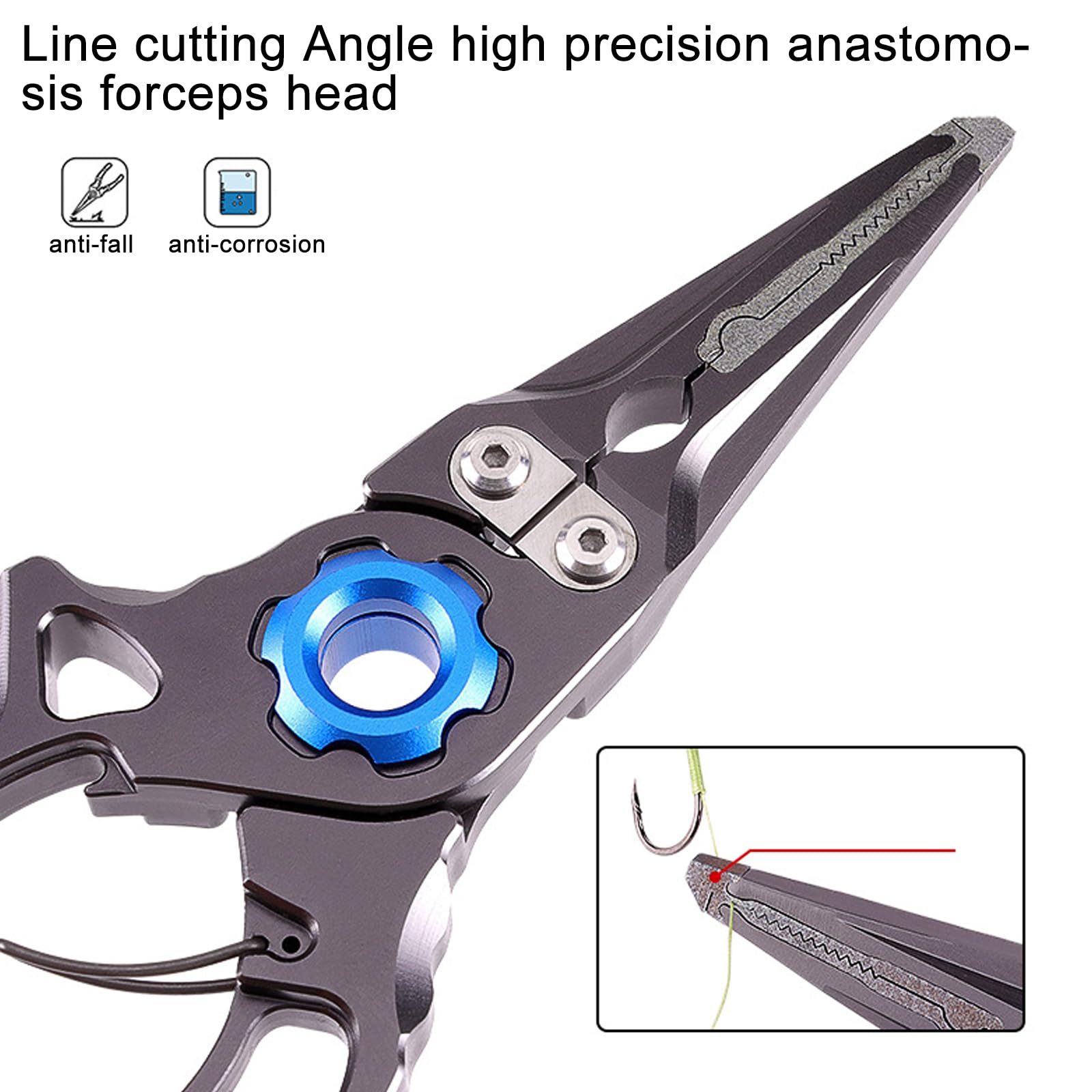 Pinze Pesci Pinze Labbra Pinza Da Pesca Strumento di Rimozione Dell'amo Da Pesca con Manico Ergonomico Pinze Multifunzione