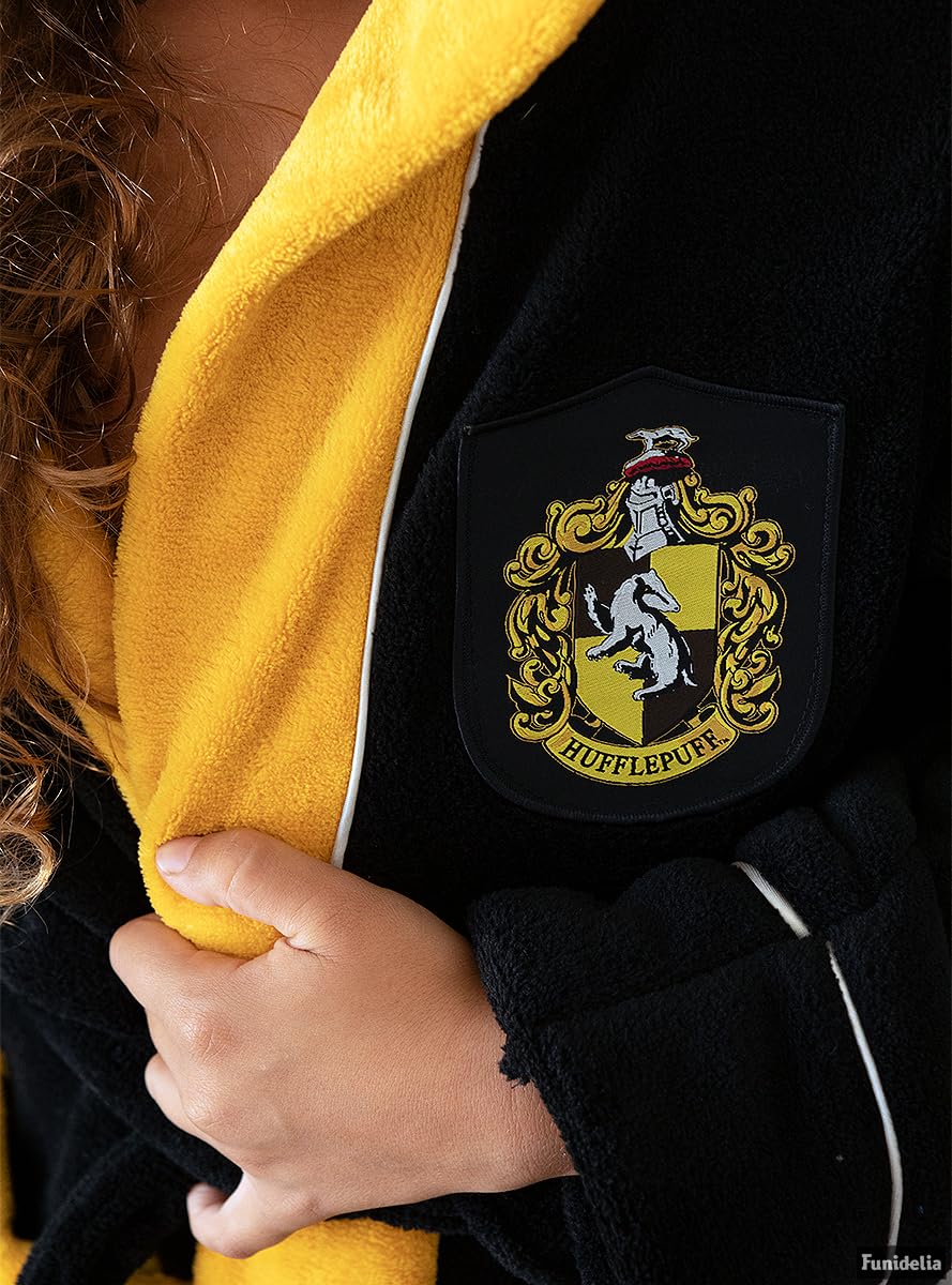 Funidelia Bata de Hufflepuff Harry Potter para niño y niña Talla 7-9 años Amarillo