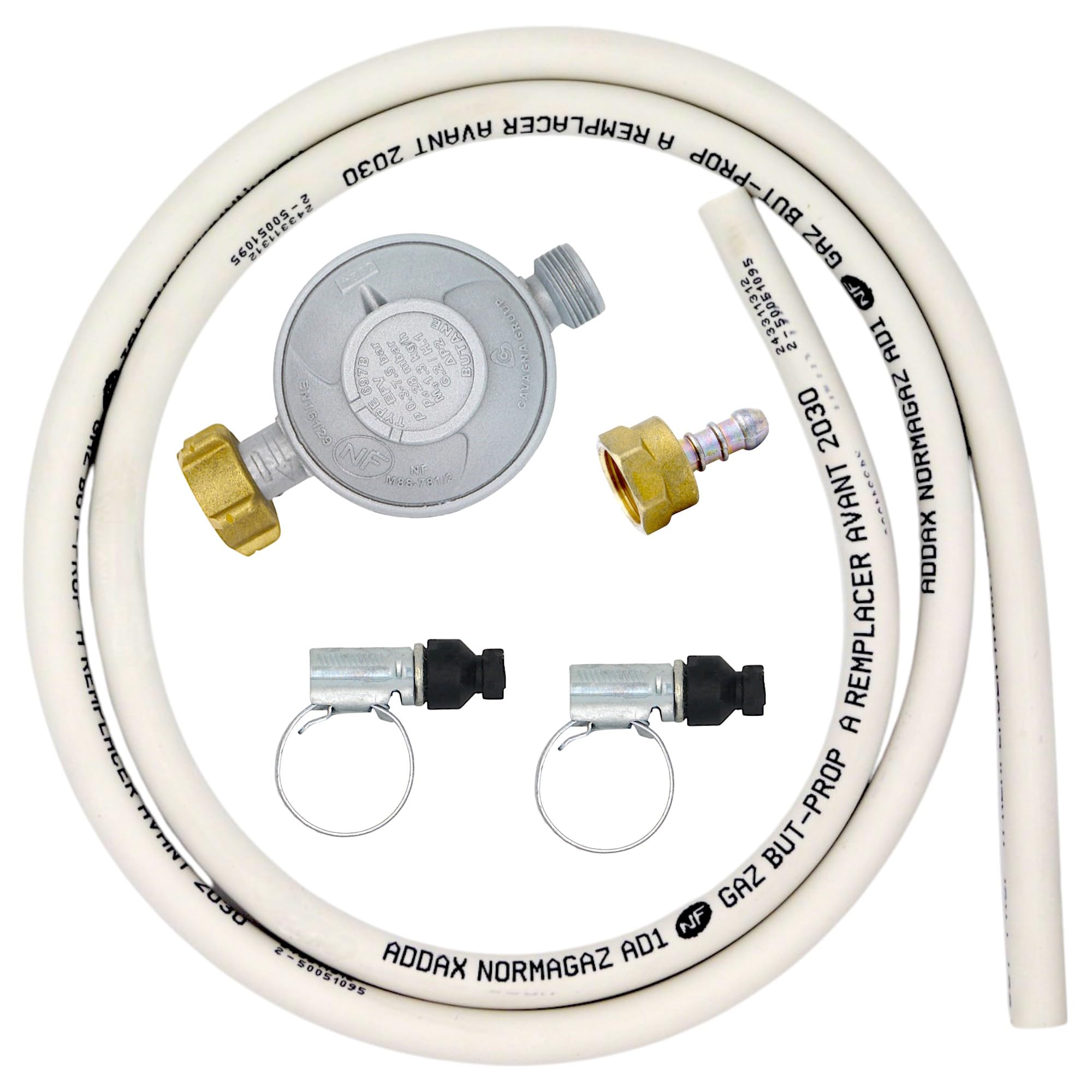 Détendeur Gaz Butane 13 kg Avec Tuyau butane 1m50 - Chauffage Gaz, Plancha Gaz, Barbecue Gaz, Plaque Gaz, Flexible Gaz Butane, Tuyau Gaz Butane, Détendeur Gaz Butane, Tuyau de Gaz