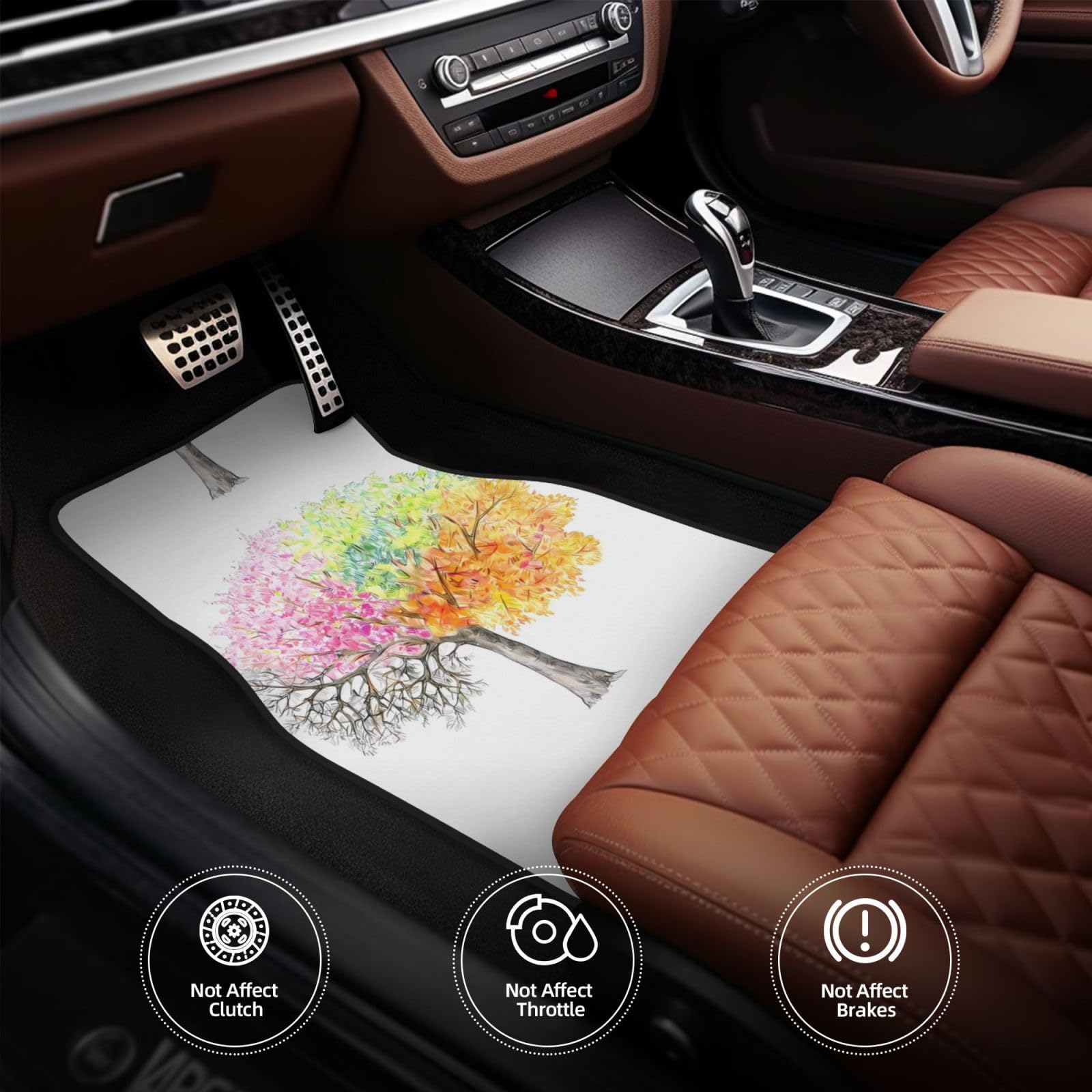 Lot de 4 tapis de sol en néoprène imperméable pour voiture