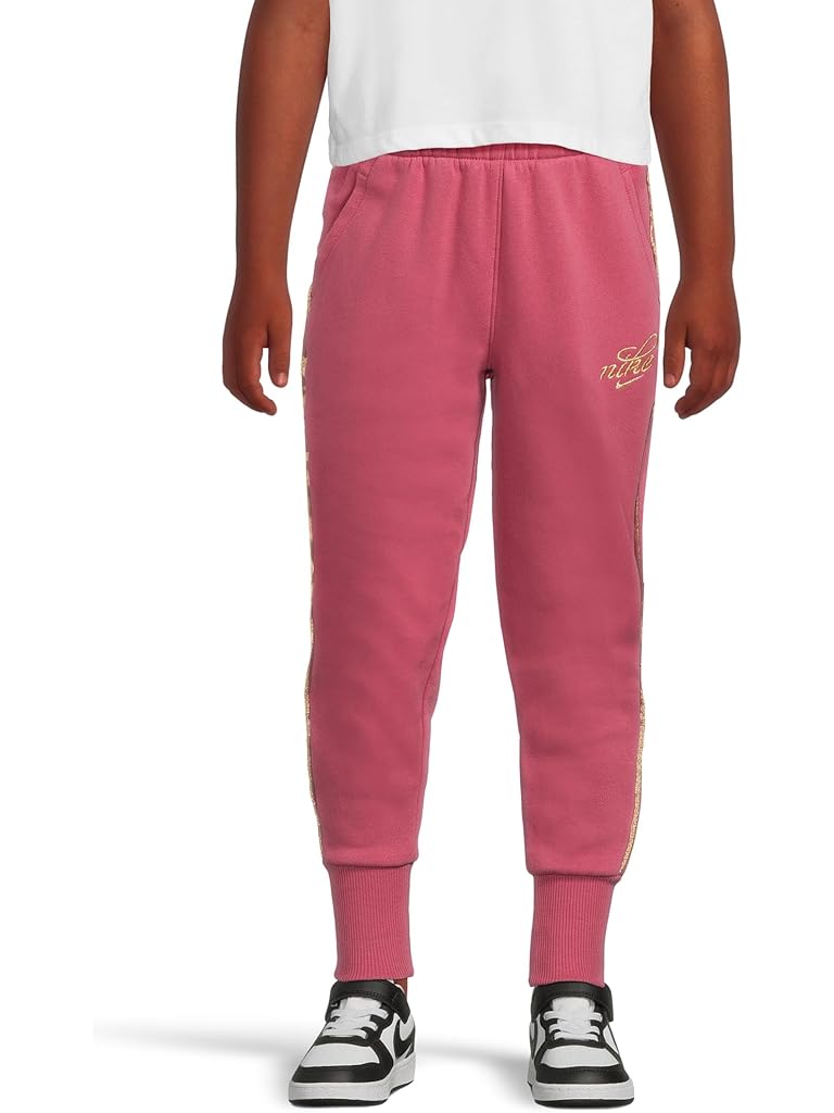 Pink Nike Sportswear Club Fleece Oversized Joggers (Little Kid/Big Kid)