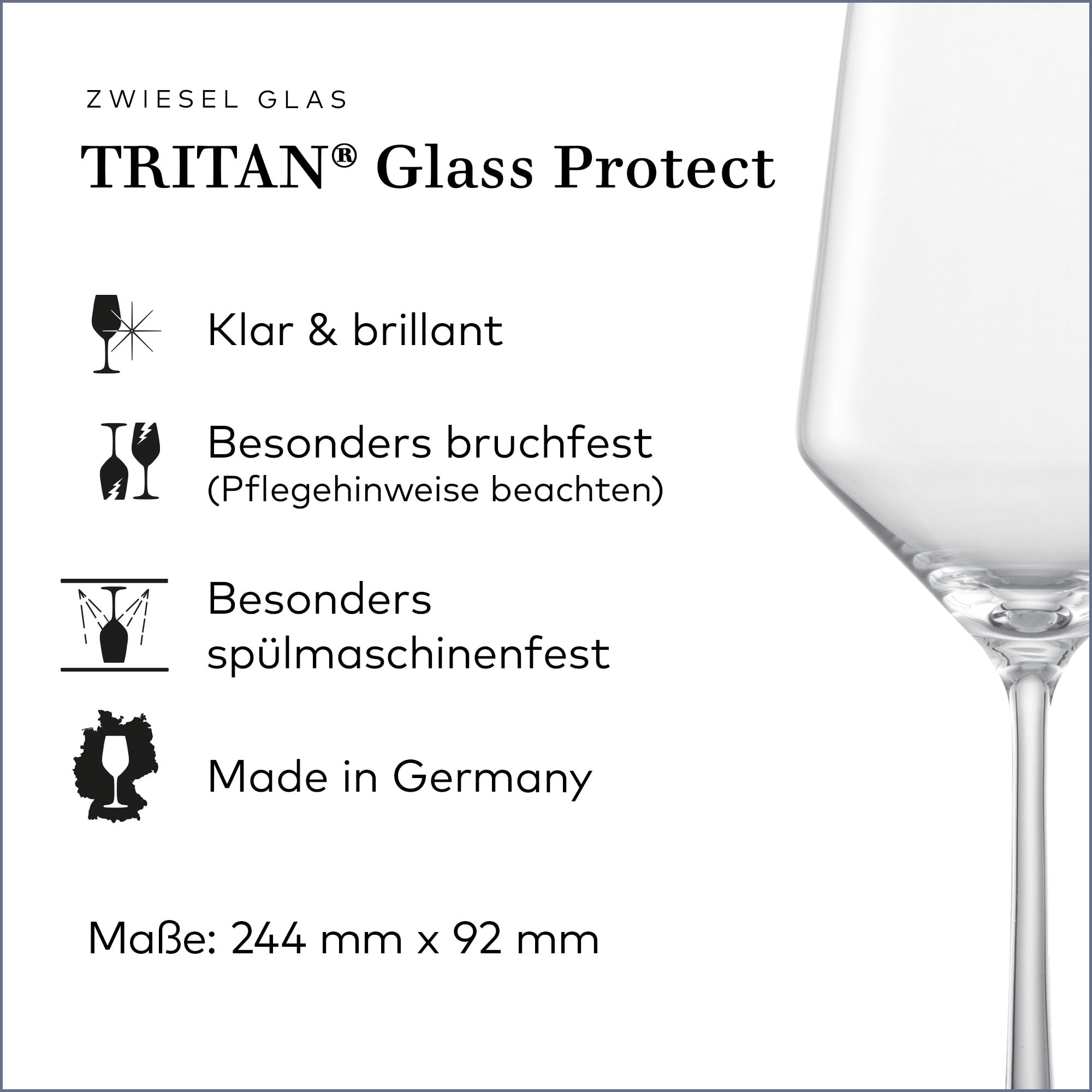 Zwiesel Glas Rotwein Bundle Pure, Cabernetgläser (2-er Set) und Dekanter für Rotwein, spülmaschinenfeste Tritan®-Kristallgläser, Made in Germany
