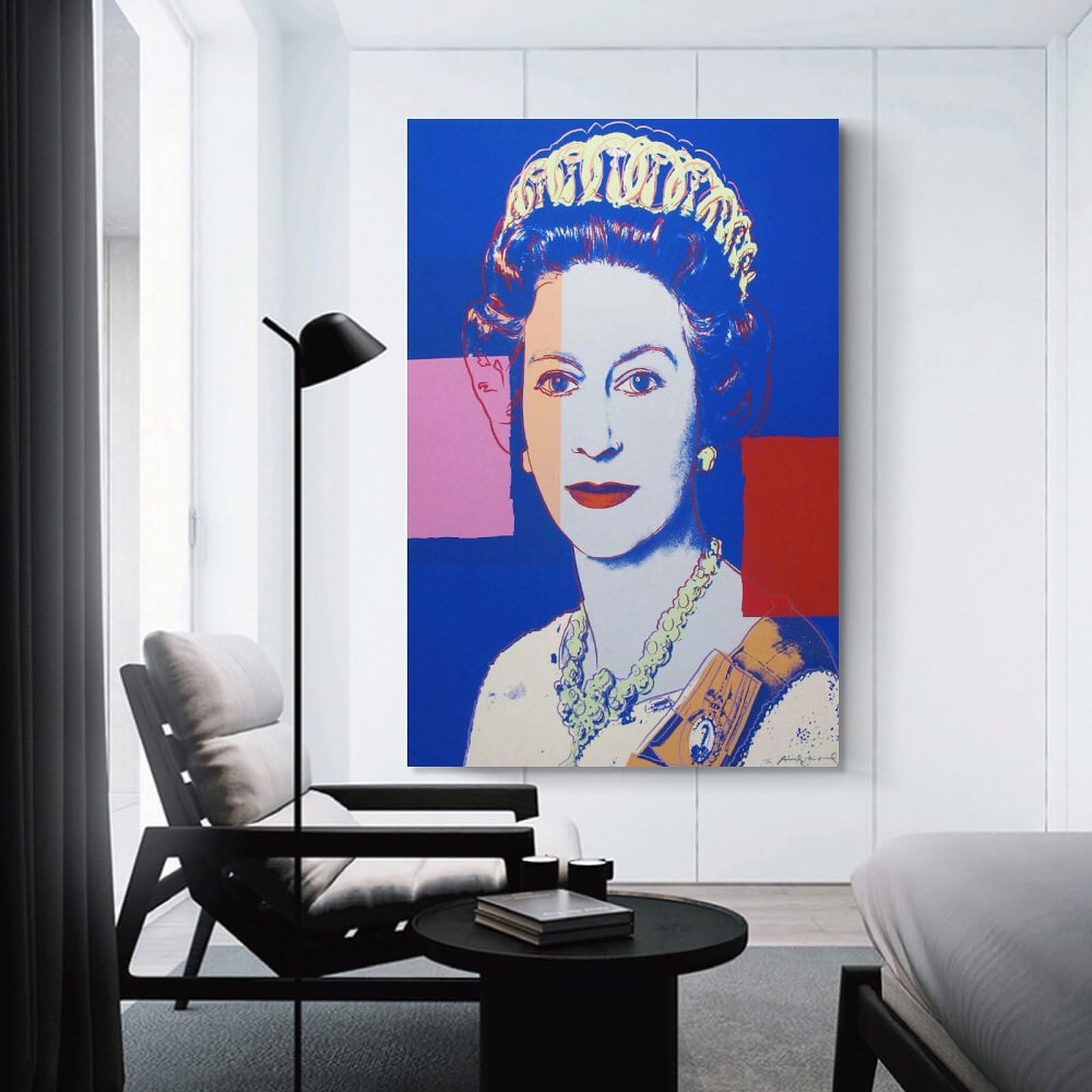 A4 額付き ポスター エリザベス女王 アンディーウォーホル 絵画 アート