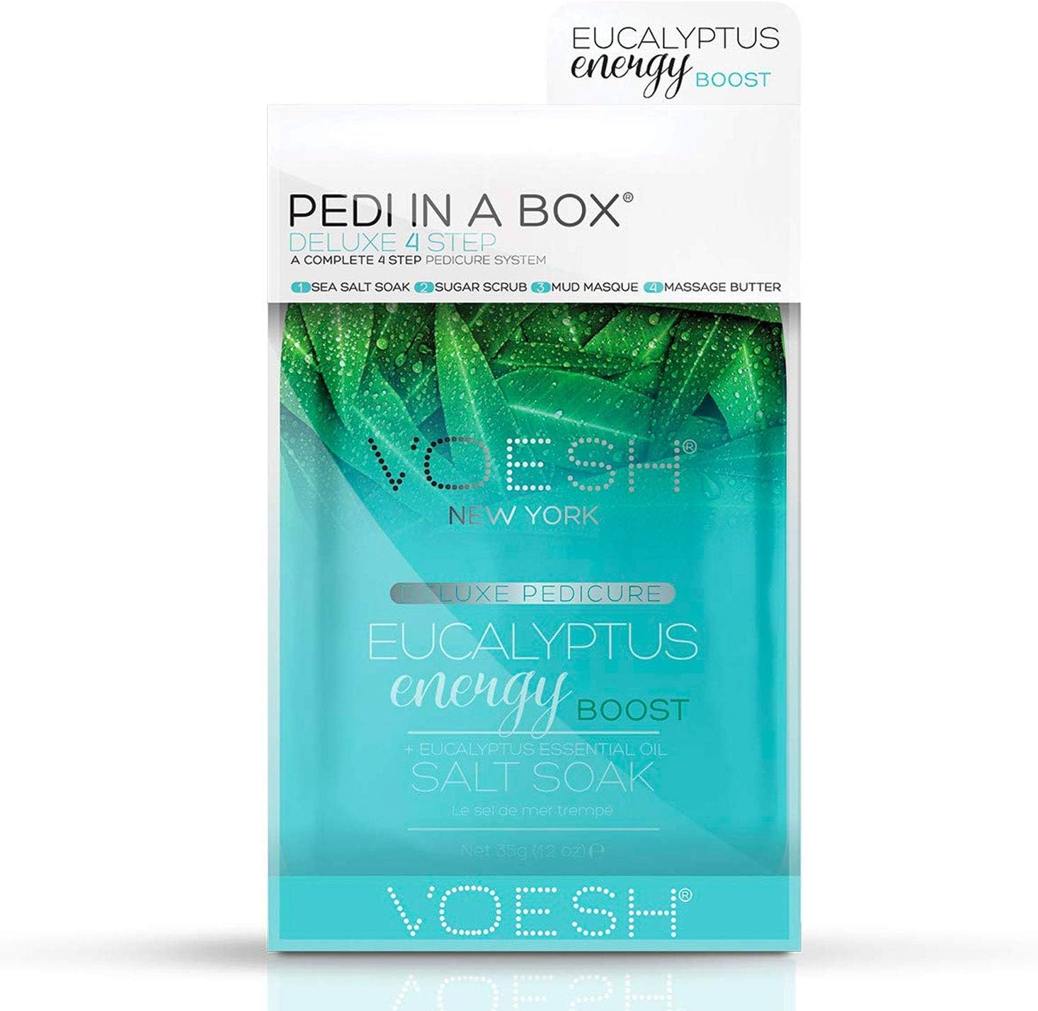 VOESH Pedi In A Box 4 Step (Eucalyptus Energy Boost), 12 Oz