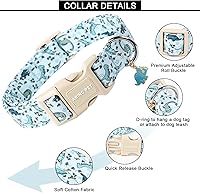 Vista 38 de Aring Pet Collar de algodón, ligero y ajustable, con hebilla de liberación rápida para perros pequeños, medianos y grandes, para cachorros, XS