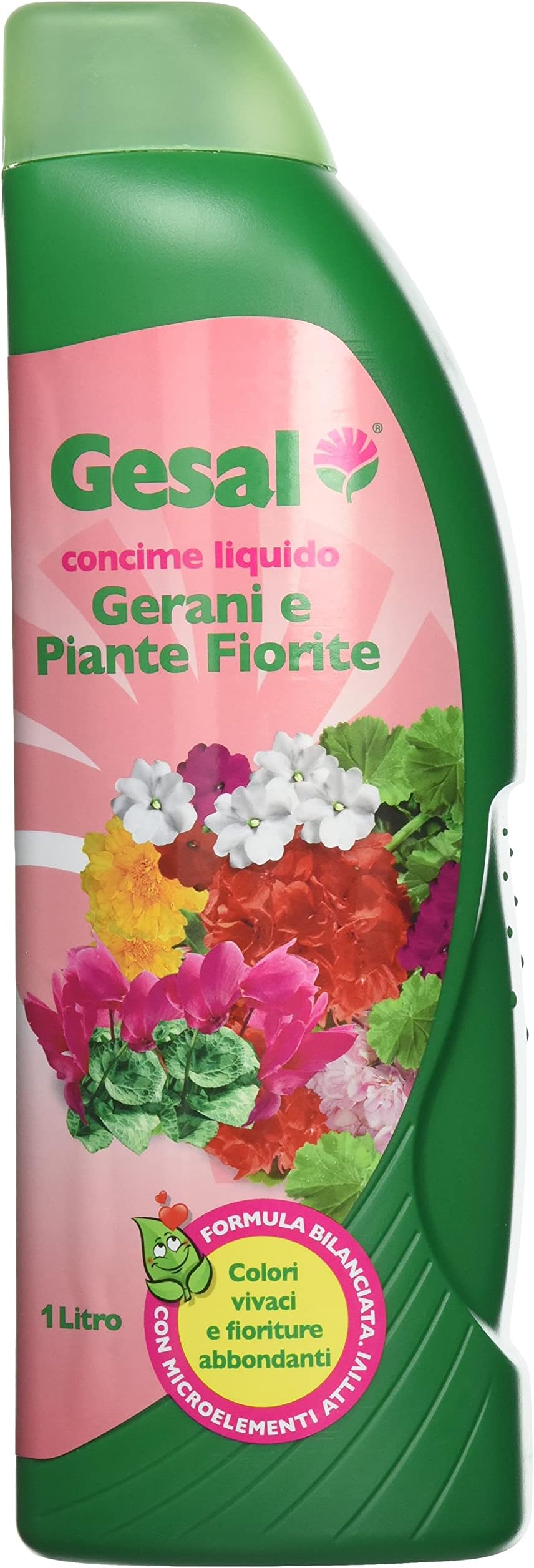 GESAL 2675902005 Fertiliser for Geraniums and Plants Flowery, 1 L, Green