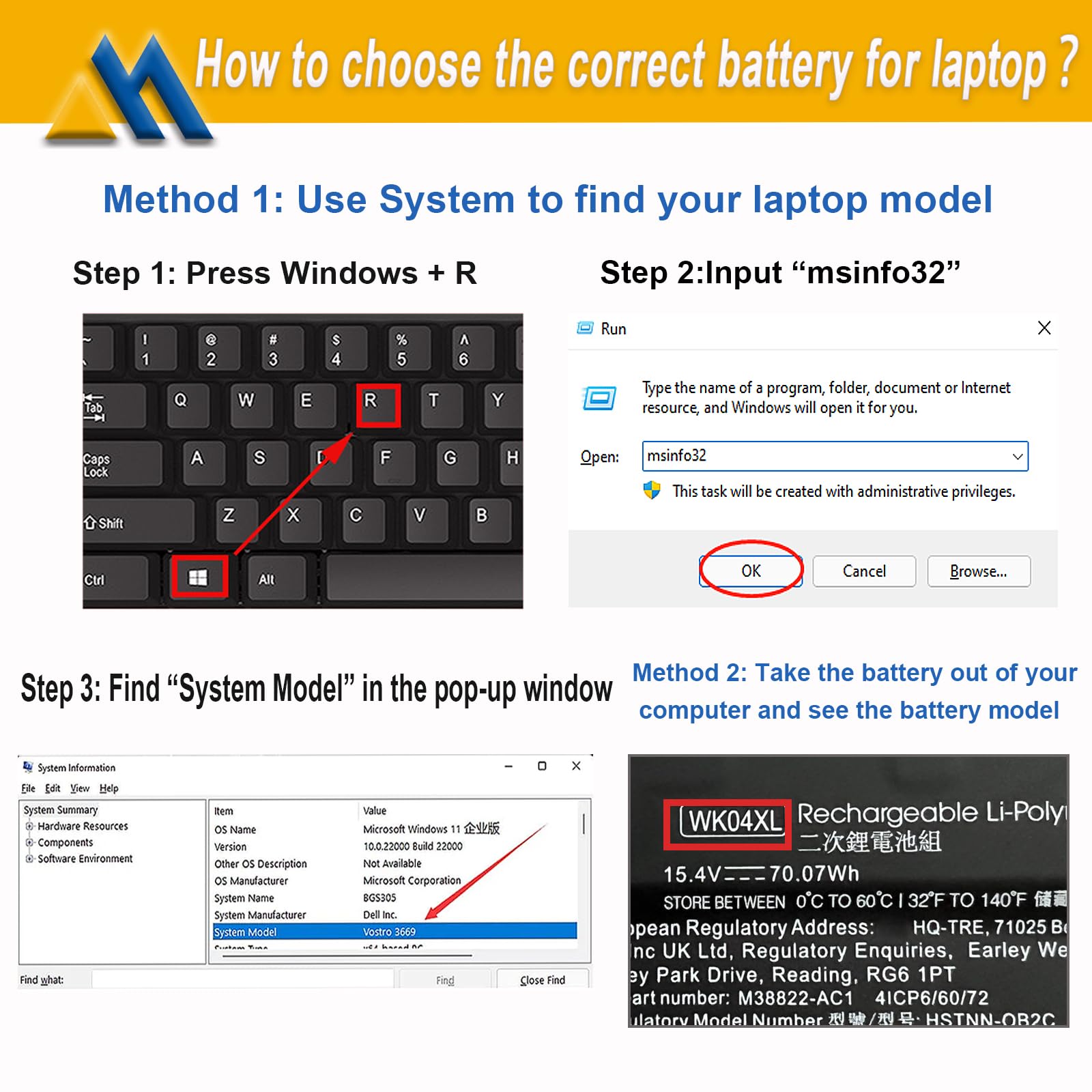 70.07Wh WK04XL Laptop Battery Replacement for Hp Victus 16-b 16-c 16-d 16-e Series 16-D0013DX 16-D0001UR 16-D1113TX 16-E0005UA 16-E0029UR 16-E0194NW HSTNN-OB2C M38822-AC1 4-Cell