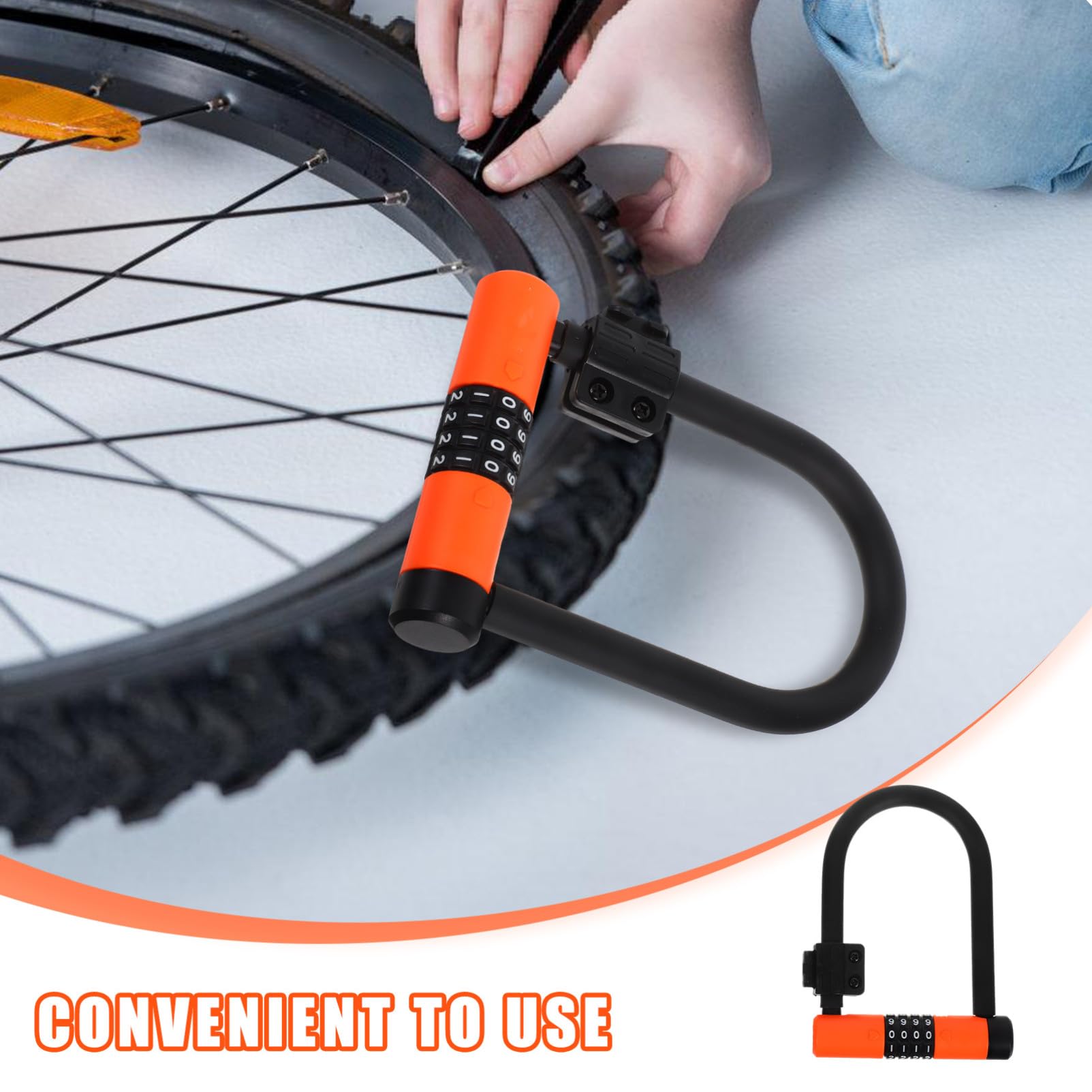 Lucchetto U Bike Password Antifurto Chiave per Bicicletta Scooter Elettrico Moped