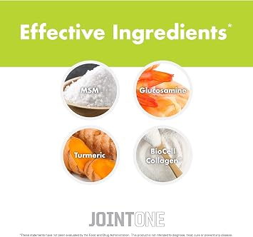 NutraOne JointOne Joint Support Joint Supplement for Women and Men to Help Maintain Joint Health with Collagen, Glucosamine, and Turmeric* (90 Capsules)