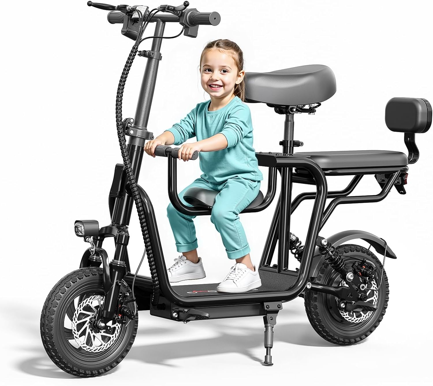 Electric Scooter with Seat for Adult, 36V/48V Electric Scooter with 350W/500W Motor 500W/750W Peak Power, 20 Mile Range, 17.4mph/18.75mph, e Scooters with Adjustable Seat product image