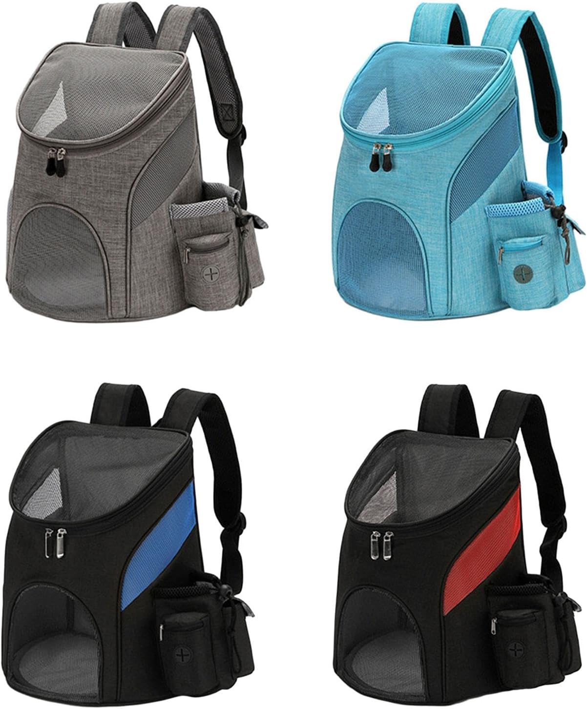 Pet Front Backpack Portable Breathable Foldable Bag Carrier Outgoing Travel Backpack with Zipper Closure Carriers for Bike Small Cats Dogs Backpacks for Large Dogs